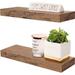 Millwood Pines Chelles 2 Piece Floating Shelf Wood in Brown | 16.25 H x 5.5 W x 1.5 D in | Wayfair D462F949A8604C30A12C958F2F1BA979