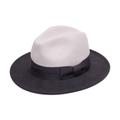 Women's Grey Ivory Felt Fedora Hat Medium Justine Hats