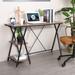 47.2" Small Folding Desk Simple Assembly Computer Desk Home Office Desk Study Writing Table for Small Space Offices