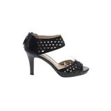 Adrienne Vittadini Heels: Slip-on Stiletto Cocktail Party Black Shoes - Women's Size 8 - Open Toe