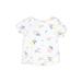 Carter's Short Sleeve T-Shirt: White Tops - Size 6 Month