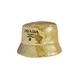 Prada Gold Sequinned Logo Bucket Hat