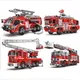 Kit de modèle de camion de pompiers de nuit de construction mobile pour enfants simulation de