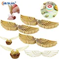 50Pcs Wings Chocolate Cake Party Gold Decoration Wizard Topper Golden Wing Cupcake Toppers Snitch