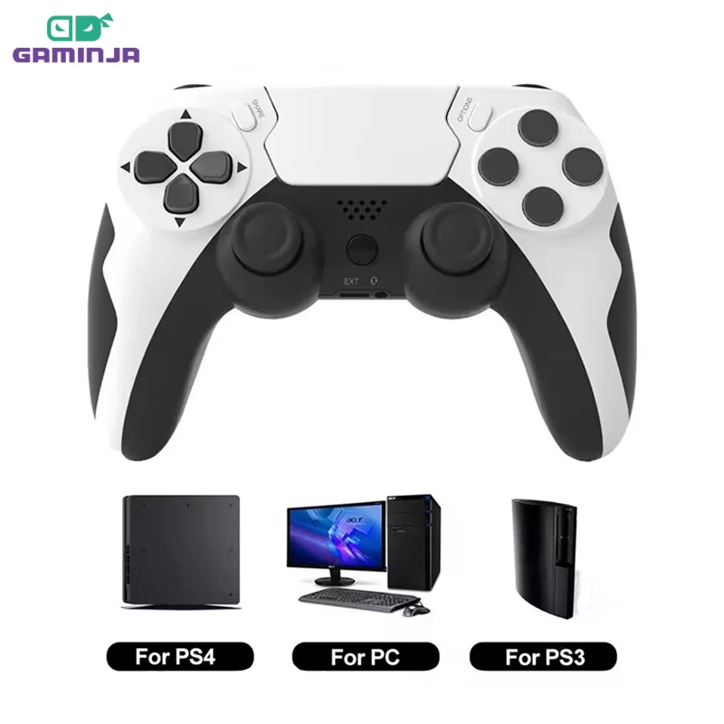 GAMINJA P48 Wireless Gamepad mit Sechs-Achsen-Gyroskop-Game-Controller für PS4 PS3-Konsole gewinnt 7 8 10 Dual-Vibrations-PC-Joystick Image