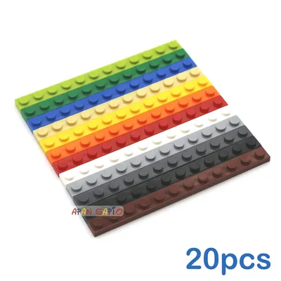 20 stücke 1x12 Punkte DIY Bausteine Dünne Zahlen Bricks Pädagogisches Kreative Größe Kompatibel Mit 60478 Spielzeug für Kinder Image