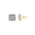 Women's Gold Over Sterling Silver Diamond Accent Earrings by Haus of Brilliance in Yellow White Rose Gold