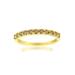 Women's Yellow Gold Over Silver 1/4 Cttw Champagne Diamond 11 Stone Band Ring by Haus of Brilliance in Yellow Gold (Size 8)