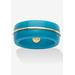 Women's 14K Turquoise Gold Ring Band by PalmBeach Jewelry in Turquoise (Size 8)