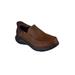 Extra Wide Width Men's Skechers Casual Leather Slip-Ins by Skechers in Dark Brown Leather (Size 15 WW)