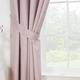 Sundour Eclipse Blackout Pencil Pleat Curtains Rose Pink 46x90 Fully Lined Curtain Taped Top