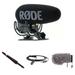 RODE VideoMic Pro+ Camera-Mount Shotgun Microphone Kit with Micro Boompole, Wind VMP+