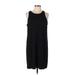 Ann Taylor Casual Dress - Slip dress: Black Solid Dresses - Women's Size Large Petite