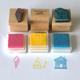 Seaside Trio Rubber Stamp Set With Ink Pads | Beach Stamps Ice Cream Kids Children's Coastal