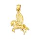 Gold Pegasus Pendant 10K & 14K Ancient Greek Jewelry Whimsical Necklace Layering Fantasy Anniversary Gifts For Her