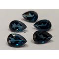 Super Top Quality Natural London Blue Topaz Pear 6x9mm Faceted Aaa Quality-Superb Luster