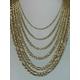 Men's Women's Solid 925 Sterling Silver 14K Gold Finish Diamond Cut Two-Tone Figaro Chain Necklace 3mm - 10mm, 16"-30", Or Bracelets 7"-9