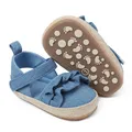 Ensemble de chaussures à volants pour bébés filles sandales plates d'été pour premiers pas taille