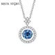 BIChain-Pendentif Moissanite pour Femme Collier de Diamant Simulé Bijoux en Argent Sterling S925