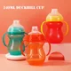 Wide Mouth Water Bottle For Kids Spill Proof Baby Trainer Drinking Cup With Double Handle Silicone