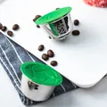 ICafilas Dolce Gusto Capsule Reusable Silicone Green Cover Stainless Steel Capsule for Dolce Gusto