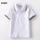 Kids Boys Lapel Short Sleeved White T-Shirt Tops Boys Summer Cotton Children's Polo Shirt Clothing
