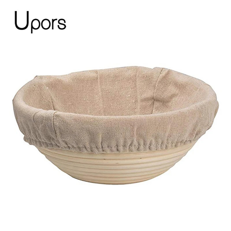 UPORS Rattan-Brotkorb, natürlicher ovaler Rattan-Weiden-Teig, Gärung, Sauerteig, Banneton-Brotkorb zum Backen Image
