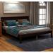 Espresso Rustic Style Pine wood Platform Bed Frame with Headboard, Wood Slat Support, No Box Spring Needed, Full