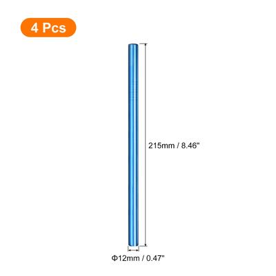 8.46" Long Stainless Steel Straight Straws for Travel Mugs