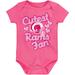 Girls Newborn & Infant Pink Los Angeles Rams Cutest Fan Hearts Bodysuit