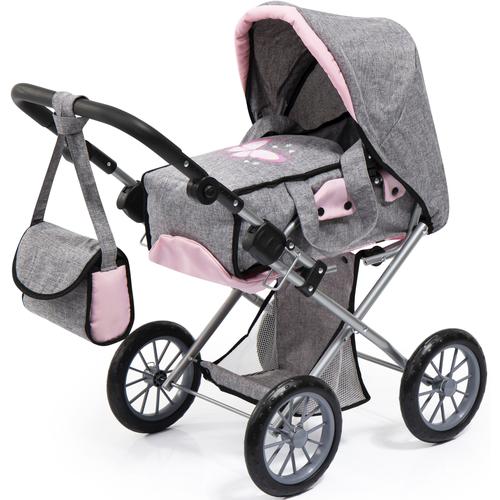 Kombi-Puppenwagen BAYER ""City Star, grau/rosa"" Puppenwagen grau (grau/rosa) Kinder