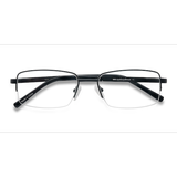 Male s rectangle Black Metal Prescription eyeglasses - Eyebuydirect s Axis