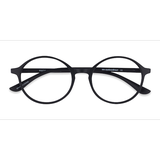 Unisex s round Matte Black Plastic Prescription eyeglasses - Eyebuydirect s Poetic