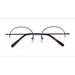 Unisex s round Blue Metal Prescription eyeglasses - Eyebuydirect s Albee