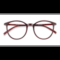 Female s round Burgundy Plastic Prescription eyeglasses - Eyebuydirect s Macaron