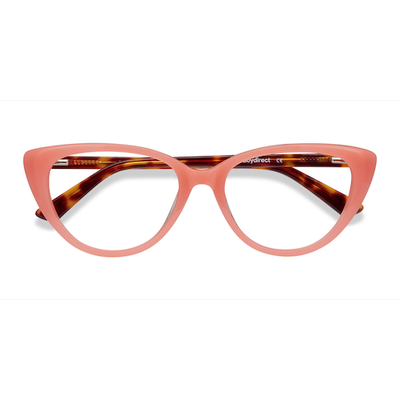 Female s horn Coral & Tortoise Acetate Prescription eyeglasses - Eyebuydirect s Anastasia