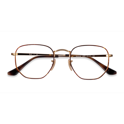 Unisex s square Tortoise Gold Metal Prescription eyeglasses - Eyebuydirect s Ray-Ban RB6448