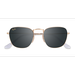 Unisex s square Legend Gold Metal Prescription sunglasses - Eyebuydirect s Ray-Ban RB3857 Frank