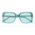 Unisex s square Crystal Green Acetate Prescription sunglasses - Eyebuydirect s Cilla