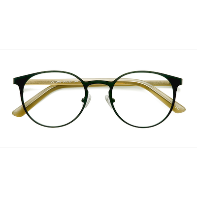 Unisex s round Black Steel/Acetate Acetate, Metal Prescription eyeglasses - Eyebuydirect s Outline