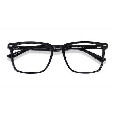 Male s rectangle Black Acetate Prescription eyeglasses - Eyebuydirect s Tactician