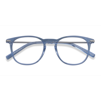 Unisex s square Blue Acetate, Metal Prescription eyeglasses - Eyebuydirect s Villeneuve