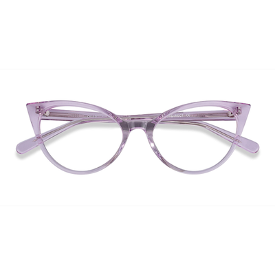 Female s horn Clear Purple Acetate Prescription eyeglasses - Eyebuydirect s Quartet