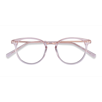 Unisex s round Pink Acetate, Metal Prescription eyeglasses - Eyebuydirect s Snap