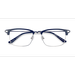 Unisex s browline Navy Acetate, Metal Prescription eyeglasses - Eyebuydirect s Maxwell