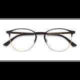 Unisex s round Black Gold Metal Prescription eyeglasses - Eyebuydirect s Ray-Ban RB6375
