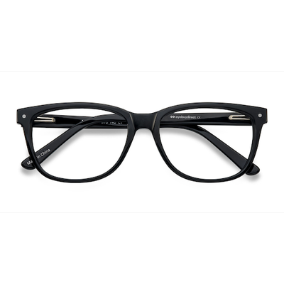 Female s rectangle Black Acetate Prescription eyeglasses - Eyebuydirect s Allure