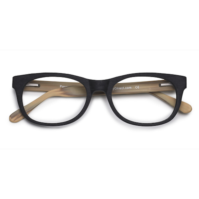 Unisex s rectangle Black Acetate Prescription eyeglasses - Eyebuydirect s Panama