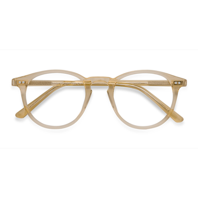 Unisex s round Clear Yellow Acetate Prescription eyeglasses - Eyebuydirect s Kyoto