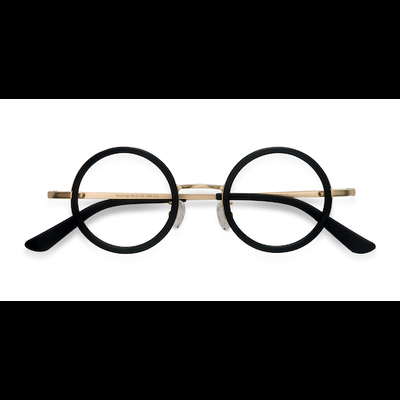 Unisex s round Black Acetate, Metal Prescription eyeglasses - Eyebuydirect s Roaring